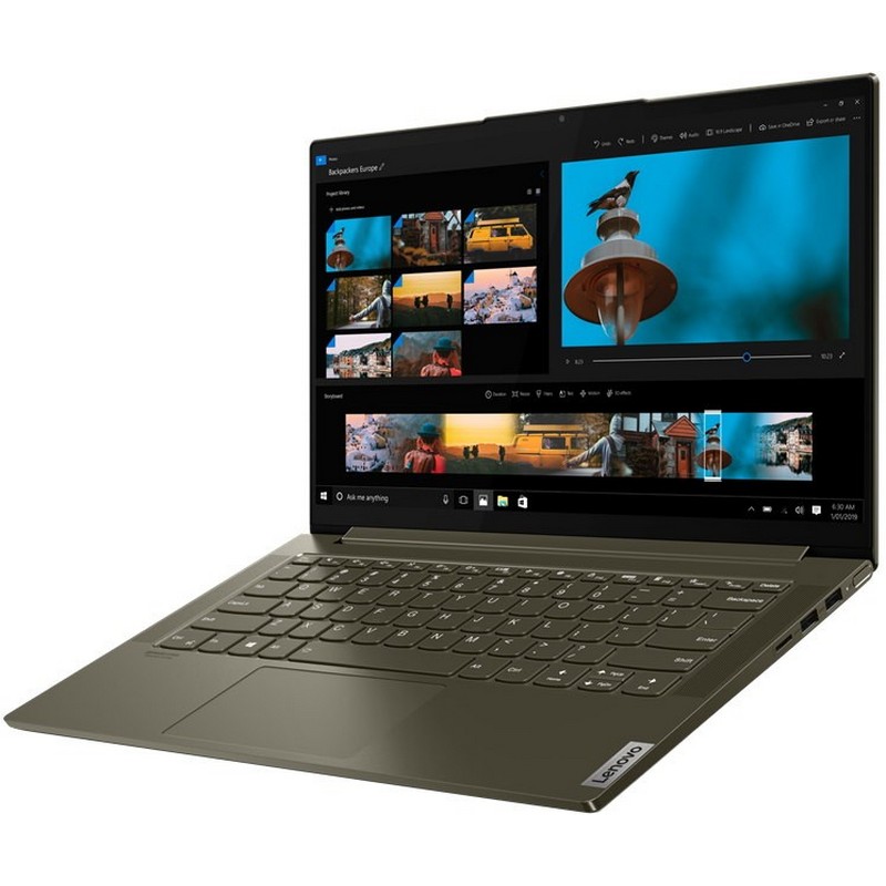 Ноутбук Lenovo Yoga Slim7 14IIL05 Core i5 1035G4/16Gb/SSD1000Gb/Intel Iris Plus graphics/14"/IPS/FHD (1920x1080)/Windows 10/d.green/WiFi/BT/Cam 82A1008BRU 82A1008BRU