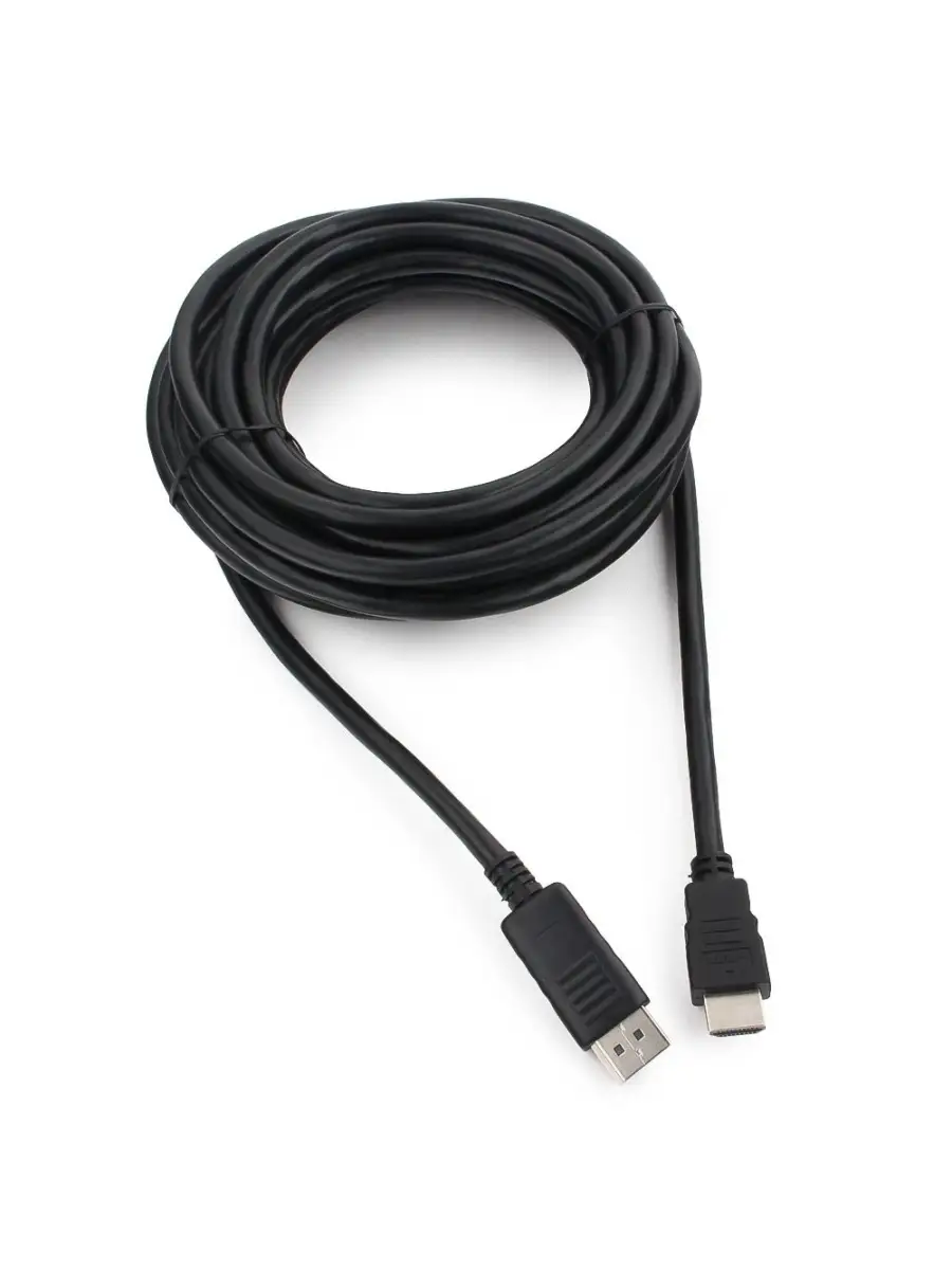 Кабель Cablexpert DisplayPort->HDMI, 7.5м, 20M/19M, черный, экран, пакет  CC-DP-HDMI-7.5M CC-DP-HDMI-7.5M