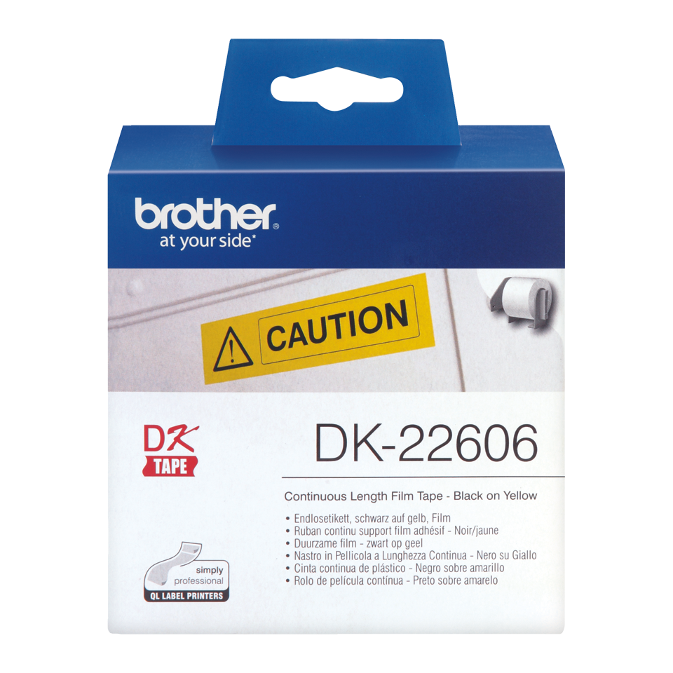 Наклейка Brother DK22606 адресная Continuous Plastic Yellow Tape 62ММ DK22606 DK22606 #2