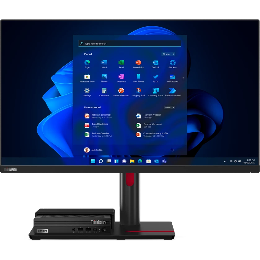 Монитор Lenovo ThinkCentre TIO Flex 27i 27" FHD(1920x1080) IPS AG, 6ms, 300cd, 1000:1, 4x USB 3.2 Gen 1 (1x BC), 1x USB-B 3.2 Gen 1, 1x HDMI 1.4, 1x DP 1.2, 1 x VGA, Tilt, Height Adjust TIO Flex Stand, 1Y 12BKMAT1EU 12BKMAT1EU