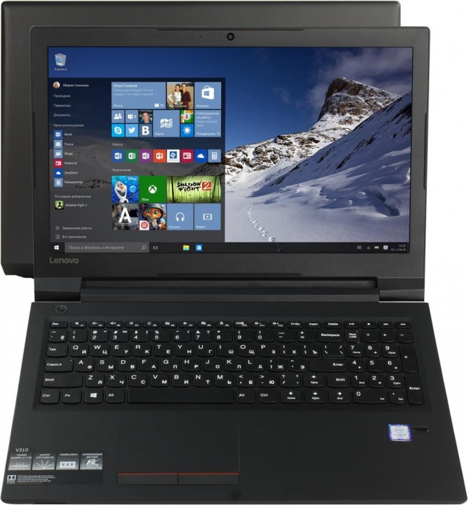Ноутбук Lenovo V310-15ISK 15.6" HD(1366x768) AG, Pen 4405U, 4GB DDR4, 500GB/5400, Intel HD Graphics, DVD+-RW DL, WiFi, BT, FPR, Camera, 4cell, Win 10, 1,85kg, Black(80SY03RURK) 80SY03RURK