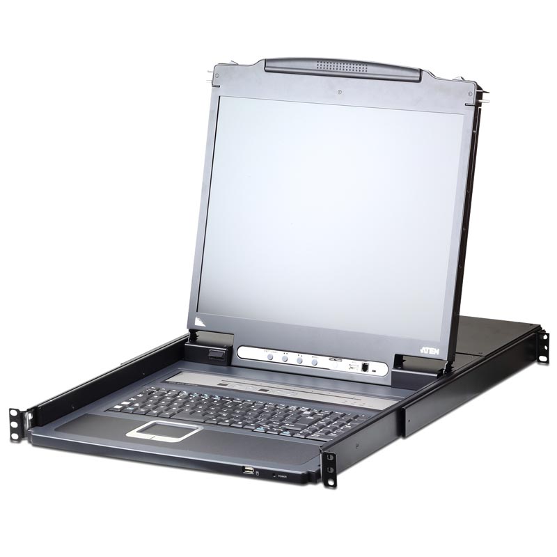 KVM переключатель ATEN 19"8P PS/2-USB VGA LCD KVM IP SW. W/RU   (CL5708IN-ATA-RG) CL5708IN-ATA-RG