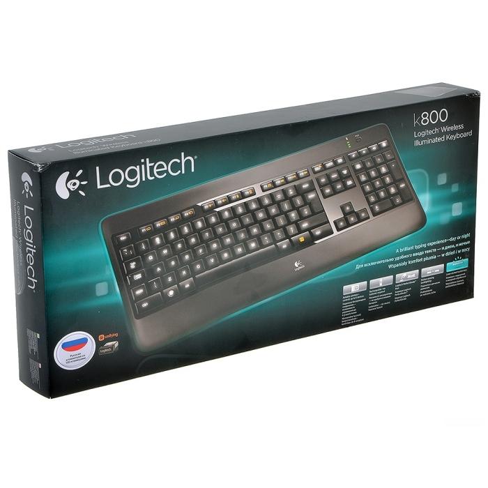 Клавиатура Logitech Wireless Illuminated Keyboard K800, Black 920-002395 #2