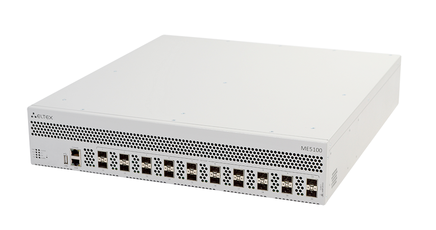 Маршрутизатор Eltex  20 x 10GE SFP+, 200 Gbps, 300Mpps, 2 слота для модулей питания ME5100S ME5100S