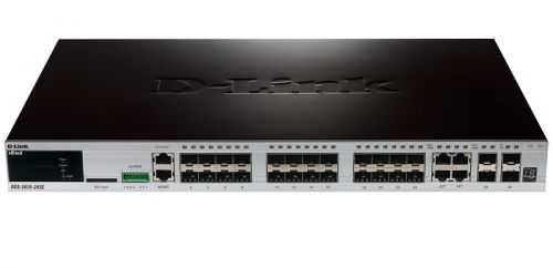 Коммутатор D-Link L3 Managed Switch with 20 1000Base-X SFP ports and 4 100/1000Base-T/SFP combo-ports and 4 10GBase-X SFP+ ports DGS-3620-28SC/UPS DGS-3620-28SC/UPS