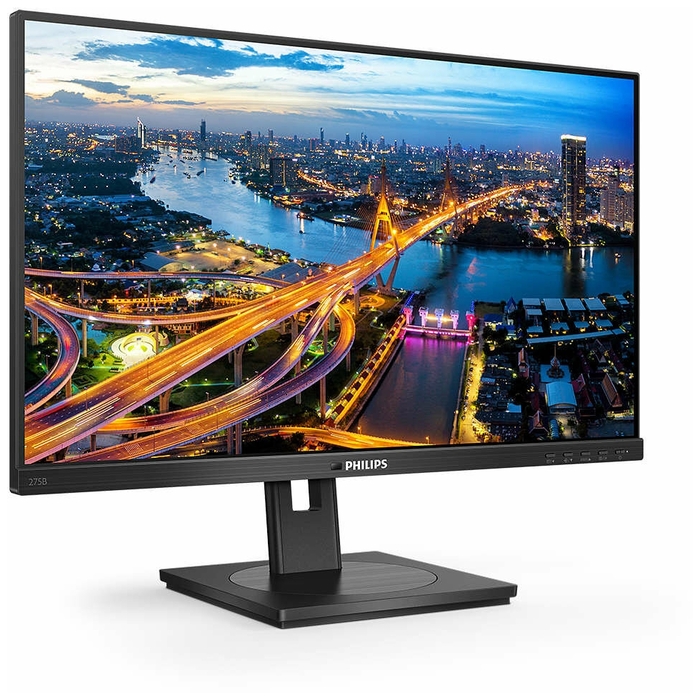 Монитор Philips 27" Black с поворотом экрана (IPS, 2560x1440, 75Hz, 4 ms, 178°/178°, 300 cd/m, 50M:1, +DVI, +HD 275B1/00 275B1/00