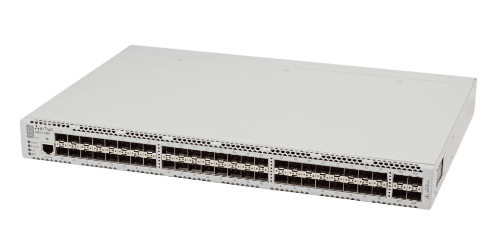 Коммутатор Eltex  48 портов 1000Base-X(SFP), 4 порта 10GBase-R (SFP+), L3, 2 слота для модулей питания MES3348F MES3348F #1