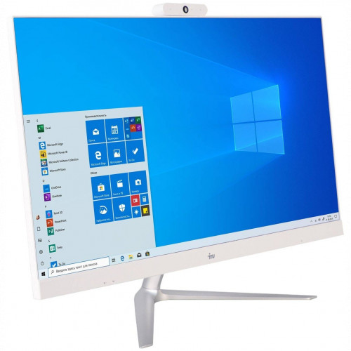 Персональный компьютер iRU Office P2320P 23.8" Full HD Ryzen 5 PRO 2400GE (3.2) 16Gb SSD240Gb RX Vega 11 Windows 10 Home Single Language 64 GbitEth WiFi BT 120W Cam белый 1920x1080 (RUS) 1561453 1561453