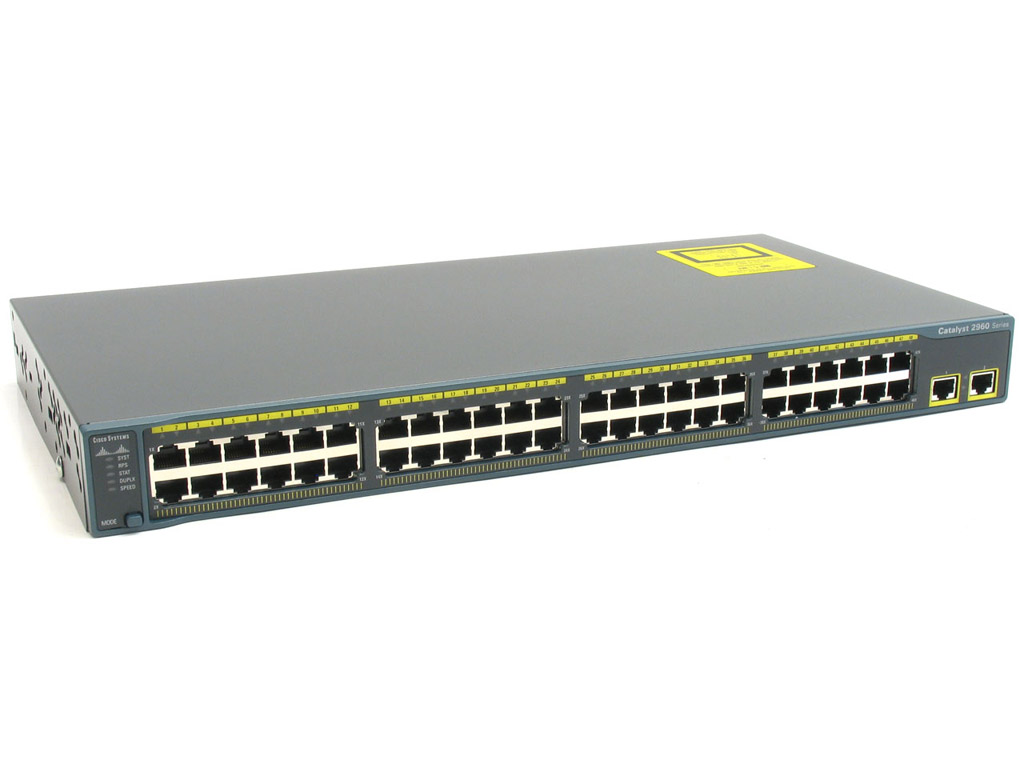 Коммутатор Cisco Catalyst 2960 48 10/100 + 2 1000BT LAN Base Image WS-C2960-48TT-L WS-C2960-48TT-L