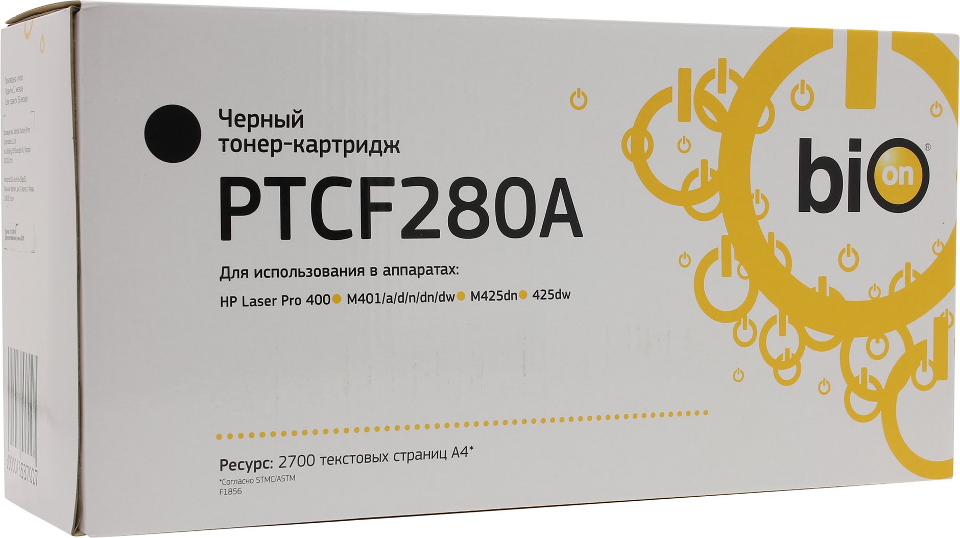 Картридж для HP Laser Pro 400/M401/a/d/n/dn/dw/M425dn/425dw  2700 стр.  (Бион) Bion CF280A / PTCF280A PTCF280A