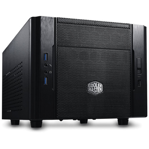 Копус Cooler Master Elite 130 () без БП, mini-ITX, полностью черный, USB 3.0 x2, USB 2.0 x 1, Mic x 1, аудио x 1, 1х120 мм вентилятор предустановлен спереди, поддержка до 3-х HDD формата 3.5" RC-130-KKN1 RC-130-KKN1