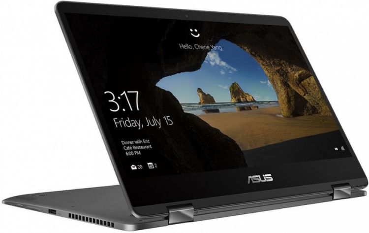 Нотубук ASUS 14" Flip Touch UX461UA-E1012T (1920x1080 (матовый))/Intel Core i5 8250U(1.6Ghz)/8192Mb/256SSDGb/noDVD/Int:Intel HD Graphics 620/Cam/BT/WiFi/48WHr/war 2y/1.4kg/Grey/W10 (90NB0GG1-M01970) 90NB0GG1-M01970