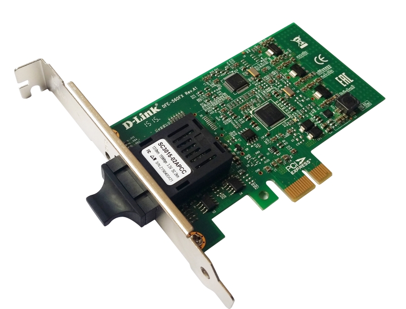 Адаптер D-Link PCI-Express Network Adapter with 1 100Base-FX SFP port DFE-560FX/B1A DFE-560FX/B1A