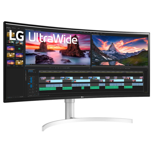Монитор LG 38" UltraWide 38WN95C-W белый IPS LED 21:9 HDMI M/M матовая Pivot 450cd 178гр/178гр 3840x1600 DisplayPort UWQHD USB 8.32кг 38WN95C-W.ARUZ 38WN95C-W.ARUZ
