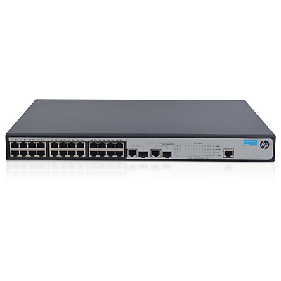 Коммутатор HPE 1910-24-PoE+ Switch 24x10/100 RJ-45 PoE+ + 2x10/100/1000 or SFP, Web, SNMP, L3 static JG539A#ABB JG539A#ABB