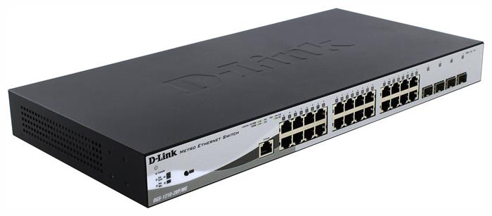 Коммутатор D-Link  L2 Managed Switch with 24 10/100/1000Base-T ports and 4 1000Base-X SFP ports PoE Budget 193 W DGS-1210-28P/ME/B1A DGS-1210-28P/ME/B1A