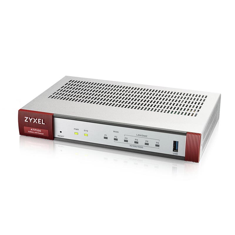 Межсетевой экран Zyxel ATP100 2xWAN GE (1xRJ-45 1xSFP), 4xLAN/DMZ GE, 1xUSB3.0, AP Controller, Sandbox and Botnet Filter, 1 year Gold subscription (full UTM functional) ATP100-RU0102F ATP100-RU0102F