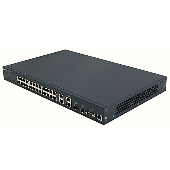 Коммутатор ZYXEL управляемый 24 PoE L2+ Fast Ethernet с 4 портами Gigabit Ethernet из которых 2 совмещены с SFP-слота ES-3124PWR ES-3124PWR