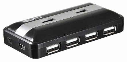 Концентратор USB 2.0 Buro BU-HUB7-U2.0 7 портов, черный BU-HUB7-U2.0 BU-HUB7-U2.0