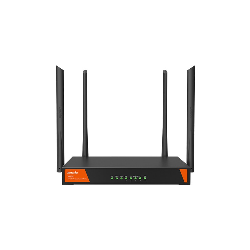 Роутер Tenda двухдиапазонный AC1200 WiFi, 1-4WAN/1-4LAN, металлический корпуc W15E W15E