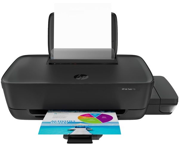 Принтер HP Ink Tank 115 Printer (A4, 1200dpi, CISS, 8 (5)ppm,  1tray 60, USB2.0, 1y war, cartr. B 8K & 6K CMY in box) 2LB19A 2LB19A