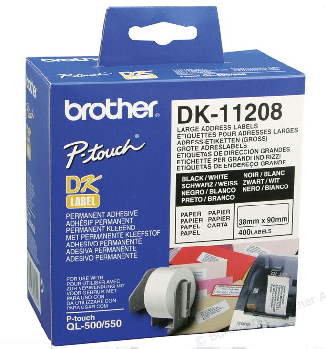 Наклейка Brother DK11208 адресная Labels Big 38Х90ММ DK11208 DK11208 #1