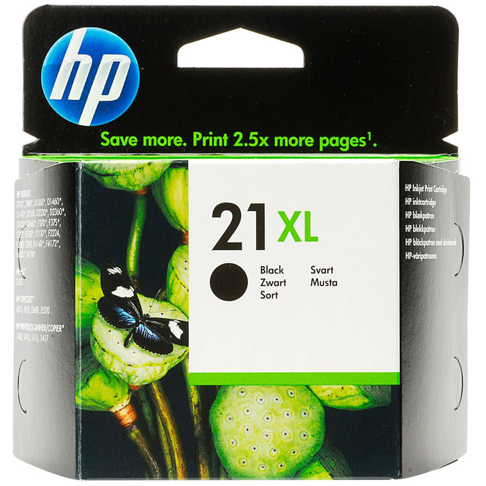 Картридж струйный HP 21XL черный для HP DJ 3920/3940/D1460/3930/D1520/PSC 1410 C9351CE C9351CE