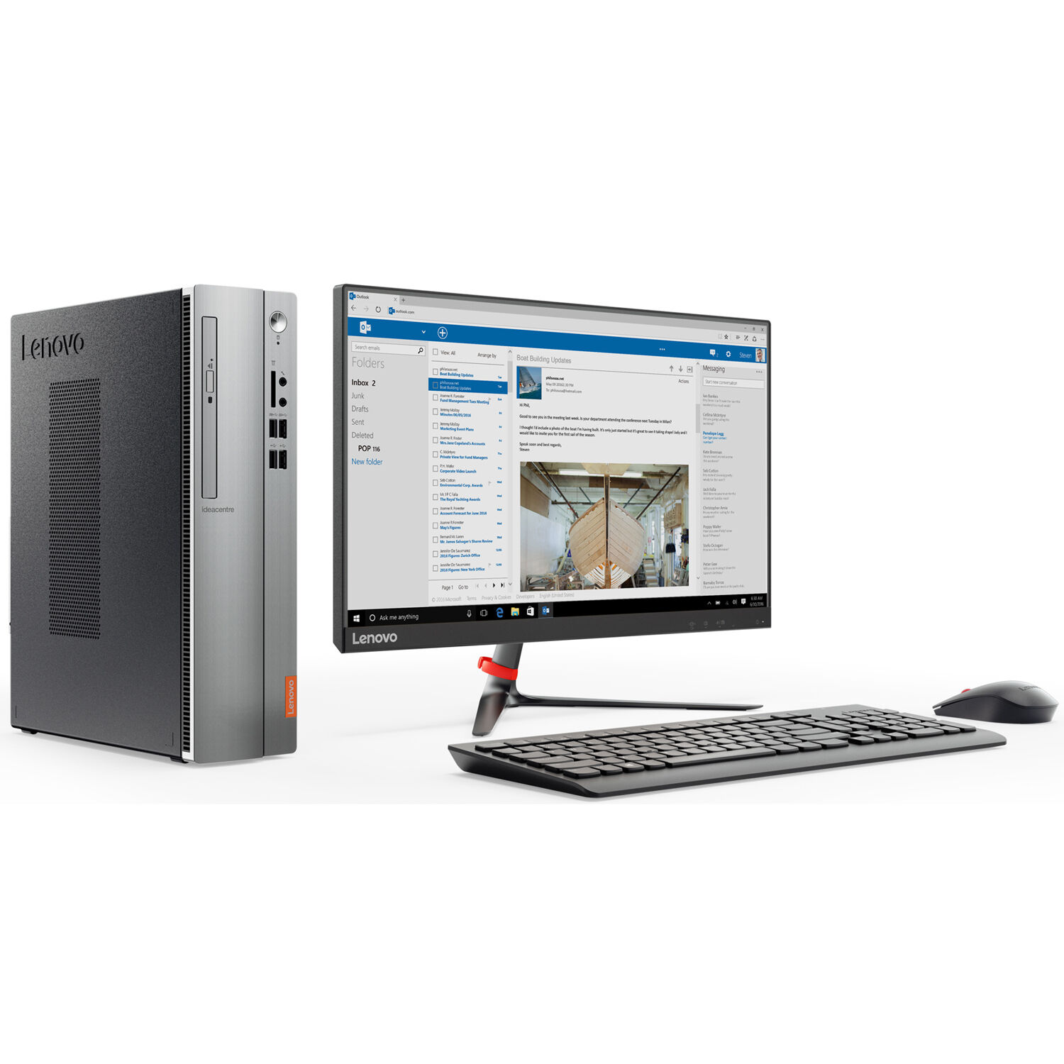Персональный компьютер Lenovo IdeaCentre 310S-08ASR SFF A9 9425 (3.1)/8Gb/1Tb 7.2k/R5/DVDRW/CR/Free DOS/GbitEth/65W/черный/серебристый 90G9006JRS 90G9006JRS