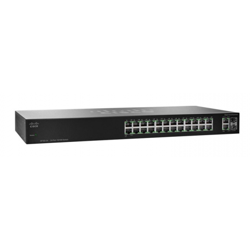 Коммутатор Cisco SB 24-Port 10/100 with Gigabit Uplinks SF112-24-EU SF112-24-EU