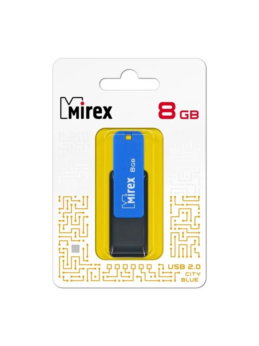 Флеш накопитель Mirex 13600-FMUCIB08 8GB,City,USB 2.0,синий 13600-FMUCIB08 13600-FMUCIB08