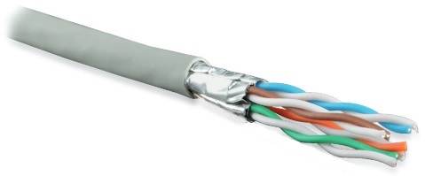 Кабель Hyperline (500 м) витая пара U/FTP, кат.6a(10GBE), 4пары(23AWG), одножил.(solid), каждая пара в экране, без общего экрана, для исп. в неэкран.системах, PVC, серый UFTP4-C6A-S23-IN-LSZH-GY-500 UFTP4-C6A-S23-IN-LSZH-GY-500