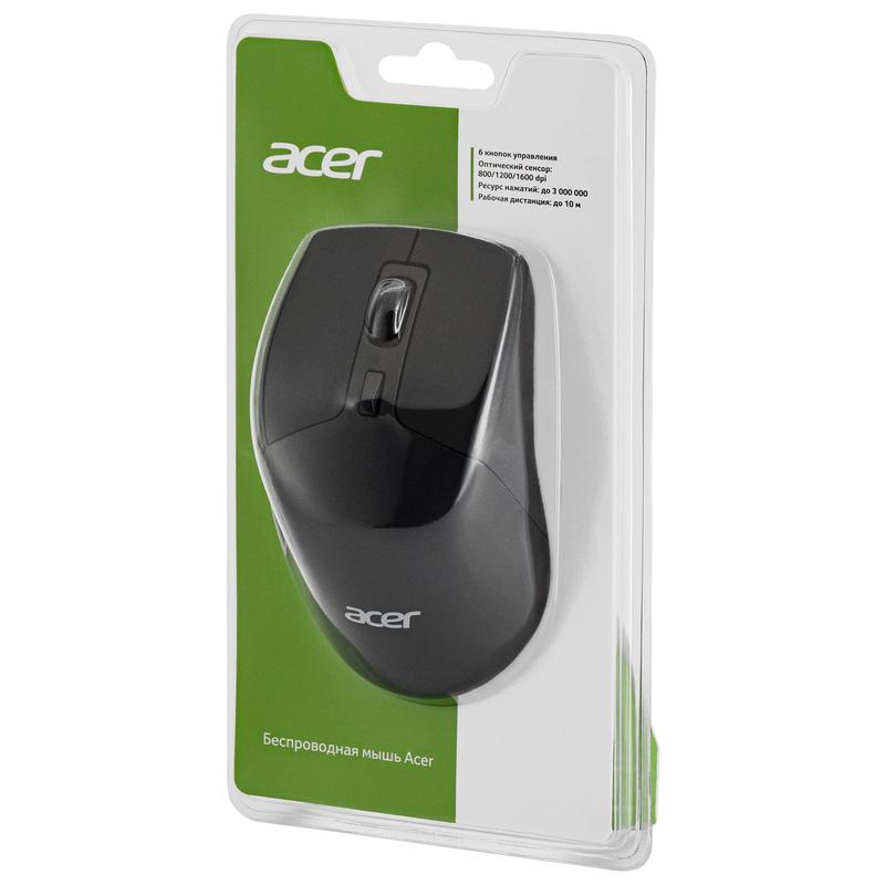 Мышь Acer Мышь Acer OMR150 черный оптическая (1600dpi) беспроводная USB (6but)  ZL.MCEEE.00K ZL.MCEEE.00K #5