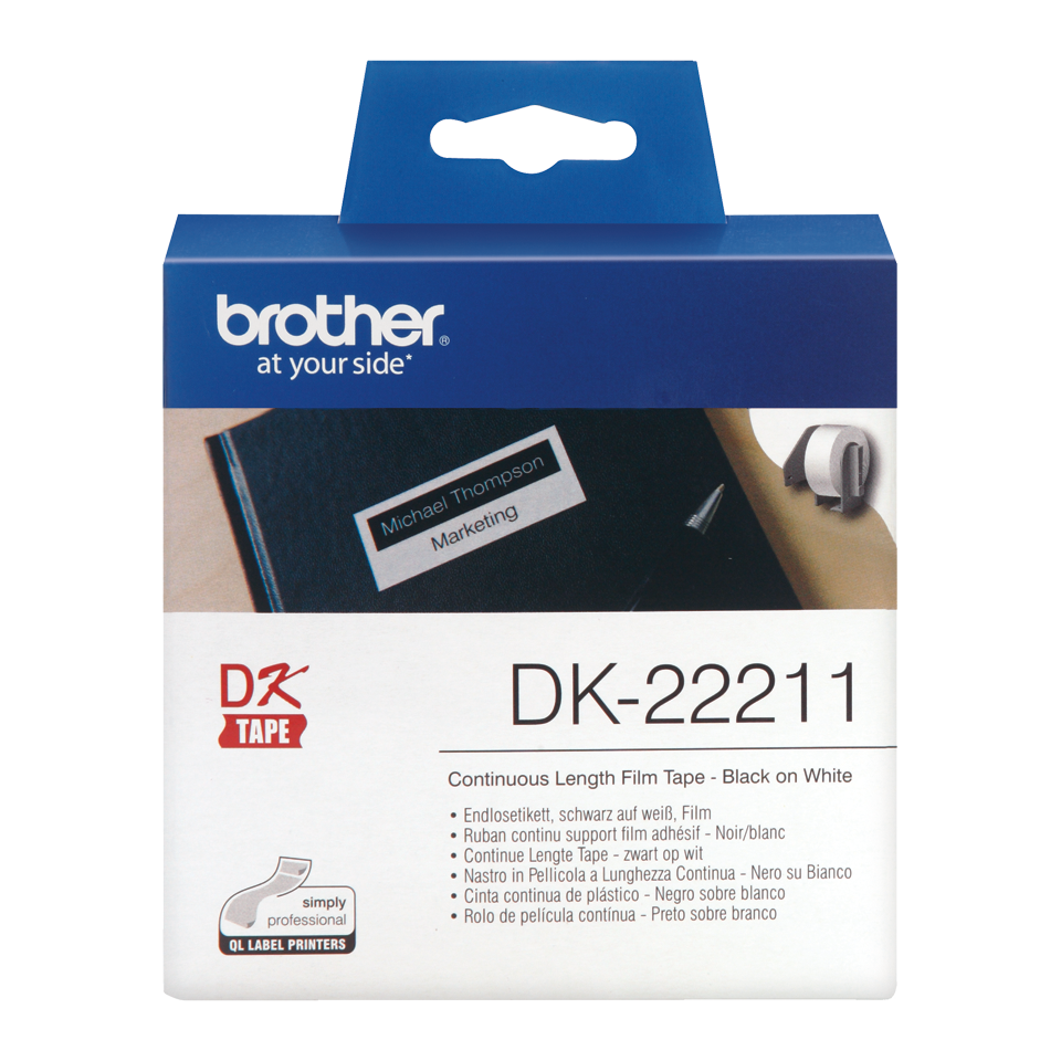 Лента красящая Brother DK22211 (29мм/15,24м, белая) DK22211 DK22211 #3