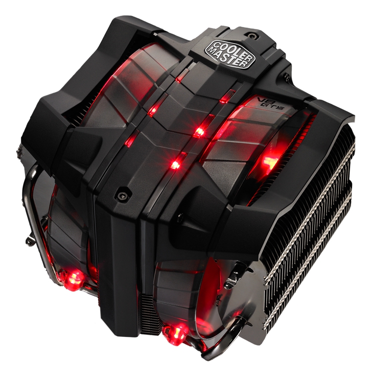 Вентилятор Cooler Master V8 GTS CPU cooler  Tower, Full Socket Support, 140mm x2 900-1600RPM PWM red LED fan,8 x 6mm heatpipe + Vaper chamber (864) RR-V8VC-16PR-R1 RR-V8VC-16PR-R1