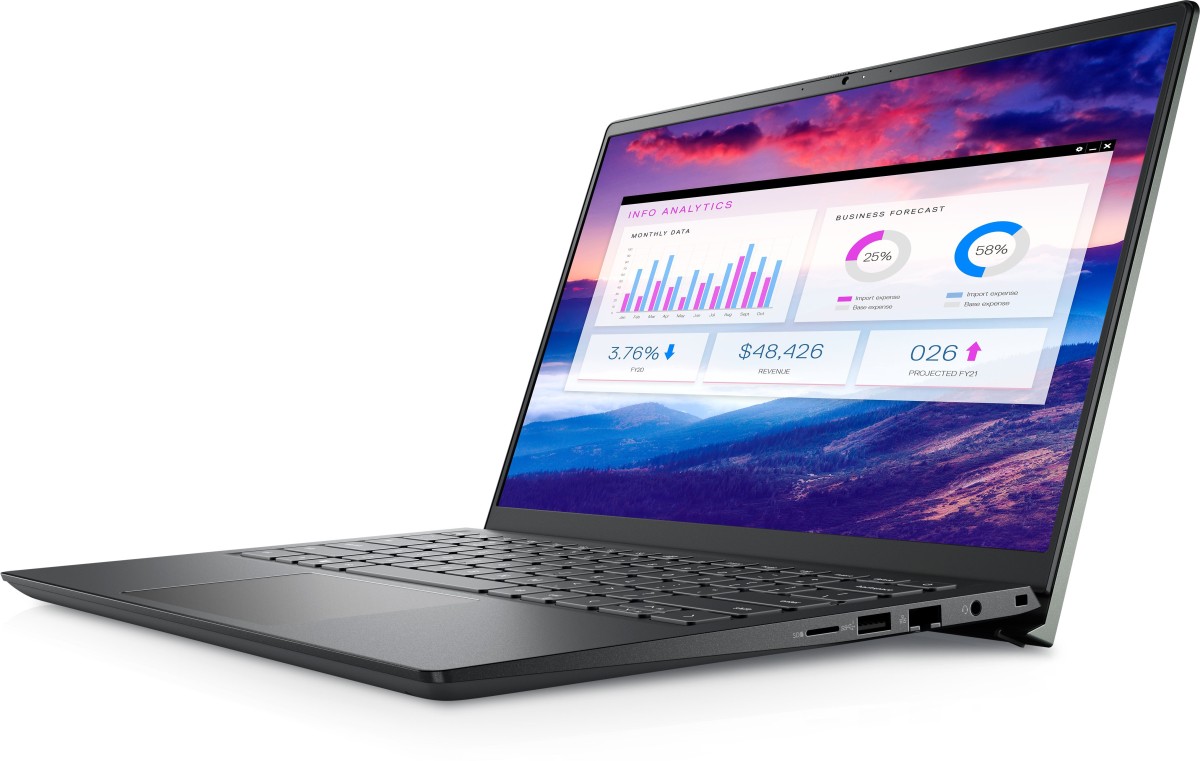 Ноутбук Dell Vostro 5410 Core i7-11370H 14.0,FHD, AG,Narrow Border, WVA 8GB 512GB SSD NV MX450 with 2GB GDDR5 Backlit Kbrd 4C (54WHr) 1y Linux Titan Grey 5410-4557 5410-4557