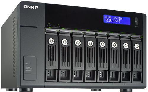 Модуль расширения QNAP USB 3.0, 8 отсеков для HDD, настольный, для TVS-x82, TVS-x71, TVS-x63, TS-x53 Pro, TS-x53A, и т.д. UX-800P UX-800P