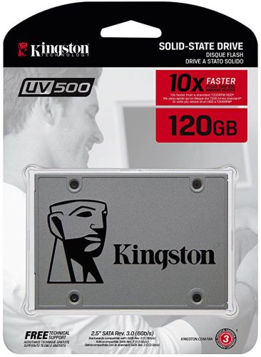 Твердотельный накопитель Kingston 120GB SSDNow UV500 SATA 3 2.5 (7mm height) 3D TLC SUV500/120G SUV500/120G