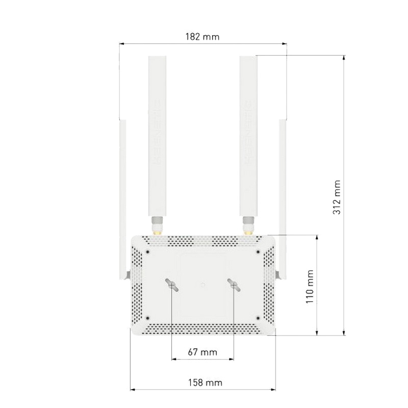 Интернет-центр Keenetic Runner 4G с модемом 4G/3G, Mesh Wi-Fi N300 и 4-портовым Smart-коммутатором KN-2210 KN-2210
