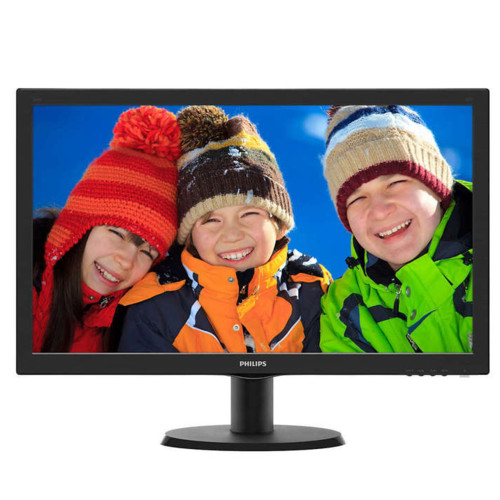 Монитор Philips 23.6" 243V5QHSBA (00/01) черный VA LED 1920x1080 8ms 16:9 250cd 178гр/178гр D-Sub DVI HDMI 243V5QHSBA/01 243V5QHSBA/01