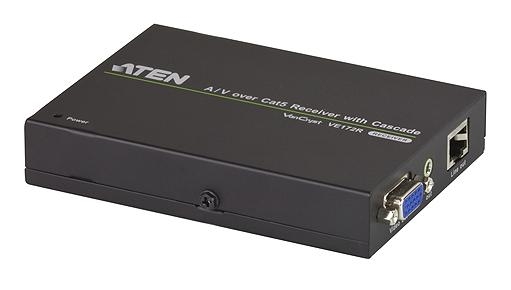 Удлинитель ATEN VGA/SVGA+AUDIO, 150 м., 1xUTP Cat5e, без шнуров, Б.П.220> 5.3V, 1920x1200/30м 60Hz VE172R-AT-G VE172R-AT-G