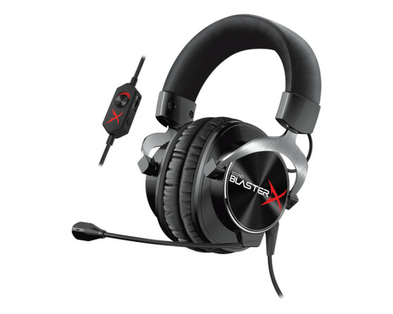 Наушники Creative с микрофоном Sound BlasterX H5 черный/серебристый 1.2м мониторные оголовье 70GH031000003 70GH031000003