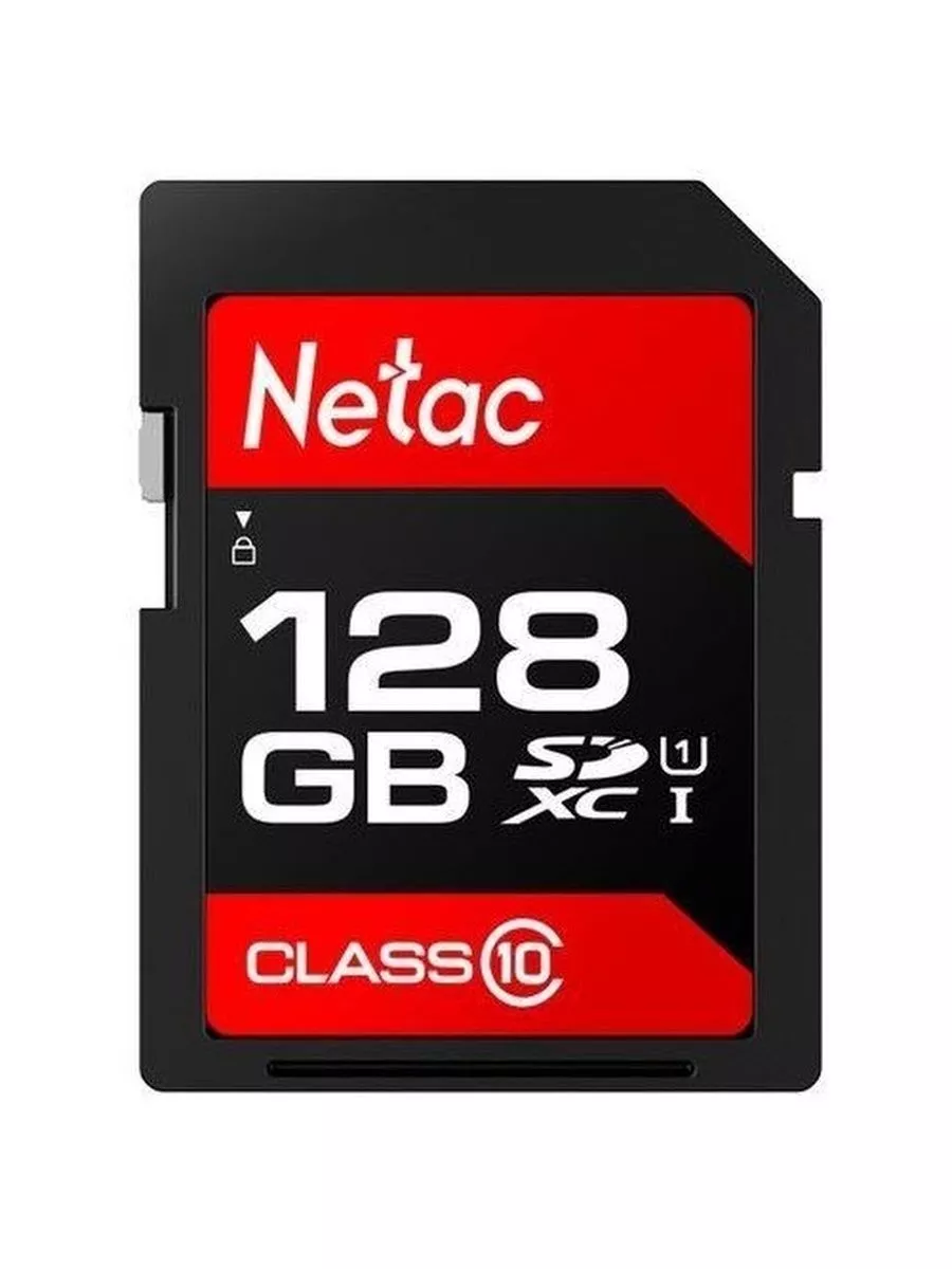 Карта памяти Netac NT02P600STN-128G-R 128GB,SDXC,P600,U1,C10,80MB/s NT02P600STN-128G-R NT02P600STN-128G-R