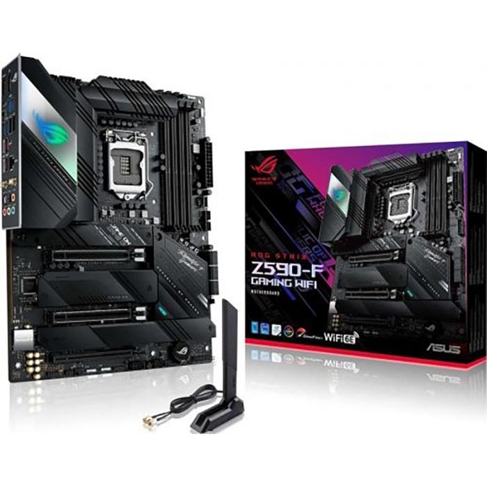 Материнская плата ASUS ROG STRIX Z590-F GAMING WIFI, LGA1200, Z590, 4*DDR4, DP,HDMI, SLI,CrossFireX, SATA3,RAID, Audio, 2,5Gb LAN, USB 3.2*9, USB 2.0*4, COM*1 , ATX ROG STRIX Z590-F GAMING WIFI ROG STRIX Z590-F GAMING WIFI
