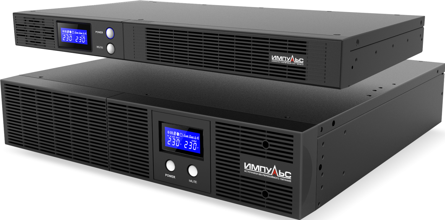 ИБП Импульс СЛИМ 750 line-interactive, 0.45 кВт /0.75 кВА, 433x44x216, 	8.6 кг, чёрный SL75101 SL75101