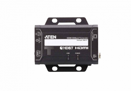Удлинитель ATEN HDMI HDBaseT, 100 метр,, 1xUTP Cat5e, HDMI+RJ45, F, без шнуров, 2xБ,П, 220> 5V, (по витой паре;4K-70м,Cat5e/6;100м, Cat 6a/2L-2910 Cat6;1080p-100м,Cat5e/6;макс,скор,10,2Gbps;HDMI 3D/Deep Color/4K) VE811-AT-G VE811-AT-G
