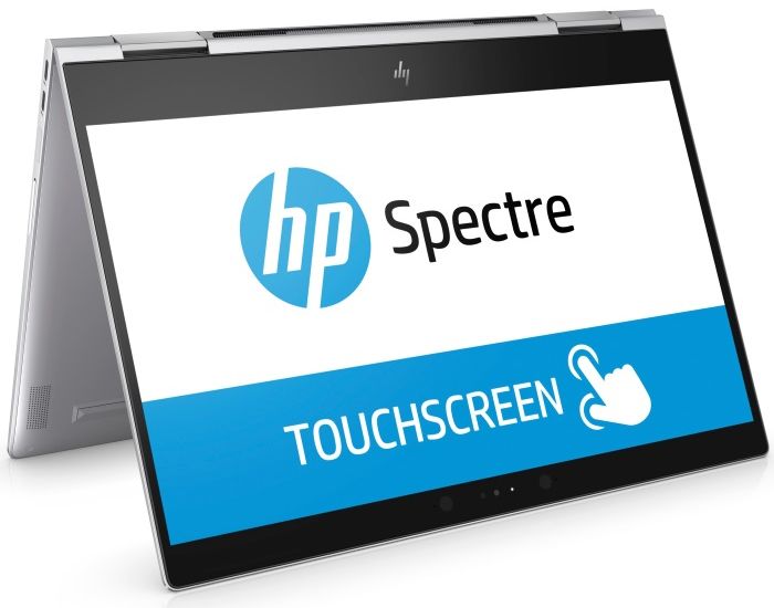 Ноутбук HP Spectre 13x360 13-ae021ur 13.3" "(3840x2160)/Touch/Intel Core i7 8550U(1.8Ghz)/16384Mb/1024SSDGb/noDVD/Int:Intel HD Graphics/Cam/BT/WiFi/38WHr/war 3y/1.45kg/Natural silver/W10 + Stylus (Microsoft Ink); Sleeve 4UK18EA 4UK18EA