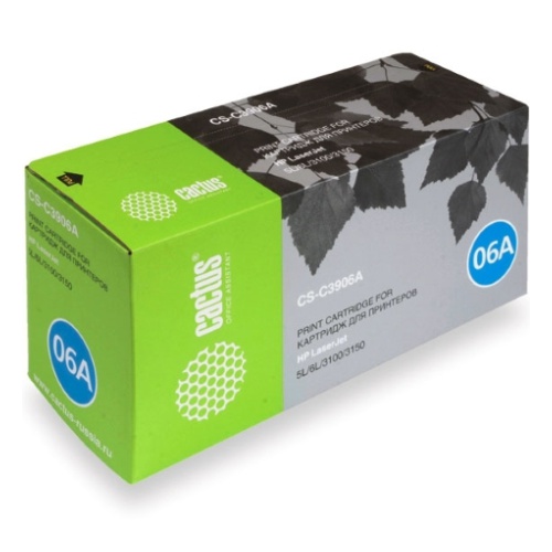 Тонер-картридж Cactus CS-C3906AR черный для HP LJ 5L/6L/3100/3150 (2500стр.) CS-C3906AR CS-C3906AR