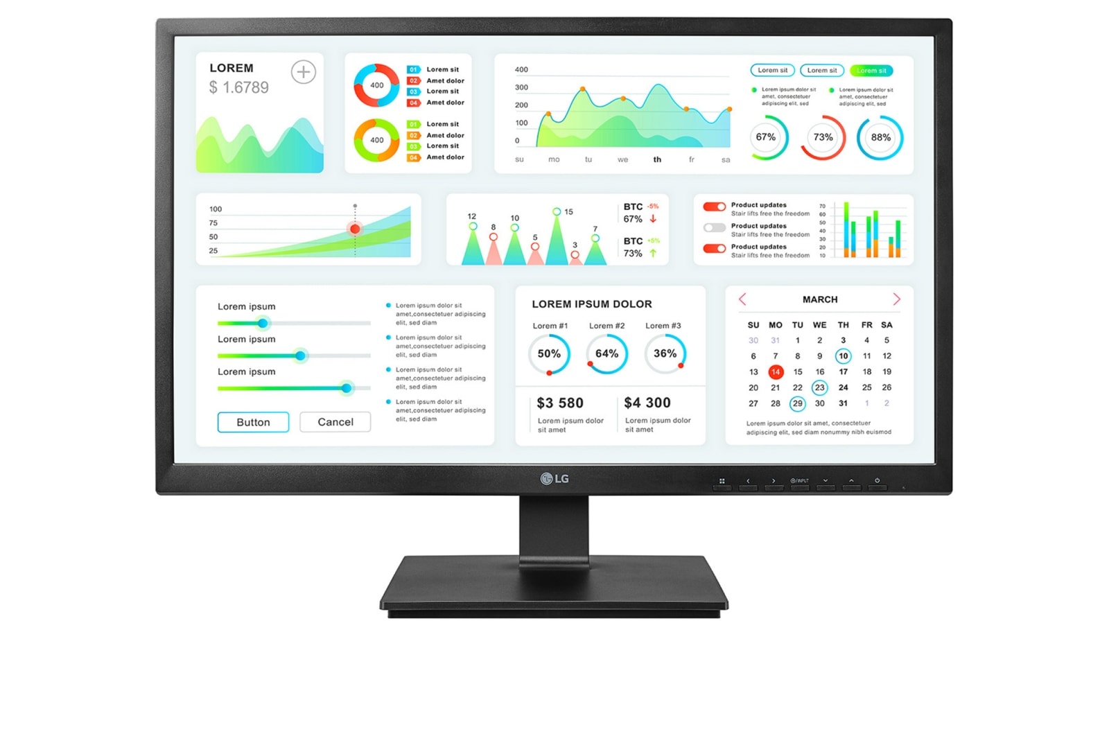 Монитор LG 23.8" Нулевой клиент IPS, 1920x1080, 250cd/m2, 14ms, 178°/178°, Mega DCR, D-Sub, DP, LAN, USB*6, колонки, Tera2321, 512Мб, 32 Мб, HAS, Swivel, Pivot, Tilt, Black 24CK550Z-BP 24CK550Z-BP #7