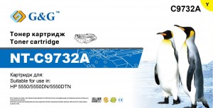 Тонер-картридж G&G желтый для НР Color LaserJet 5550 (12000 стр) NT-C9732A NT-C9732A
