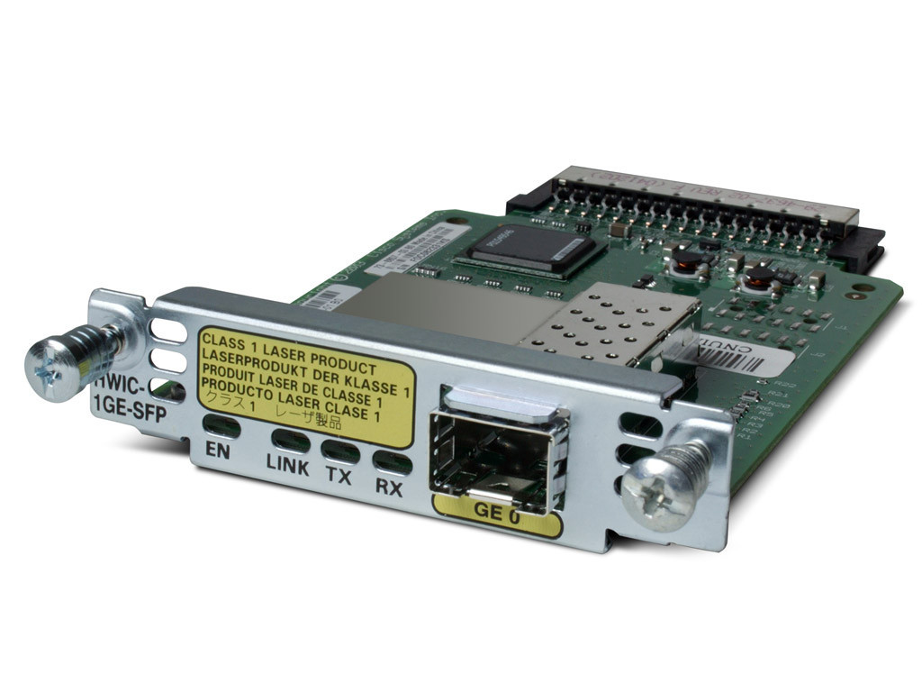 Модуль Cisco Gigabit Ethernet HWIC с одним слотом SFP (HWIC-1GE-SFP) HWIC-1GE-SFP